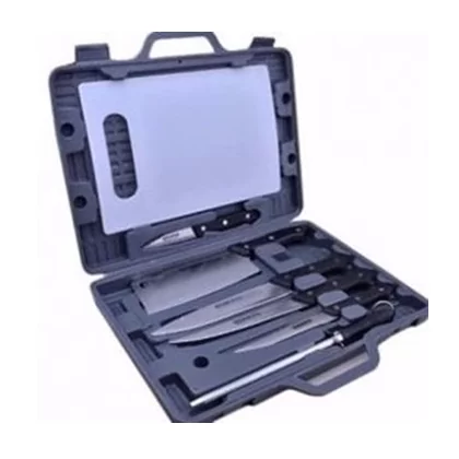 Box Of 5 PCs Knife Set, A Chop Board And A Knife Sharpener Knife Set