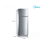 Midea 294L Double Door SS Look R600A Refrigerator - HD 390 INOX