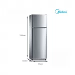 Midea 294L Double Door SS Look R600A Refrigerator - HD 390 INOX