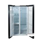 Midea 510 Liters Side By Side Refrigerator Black Glass