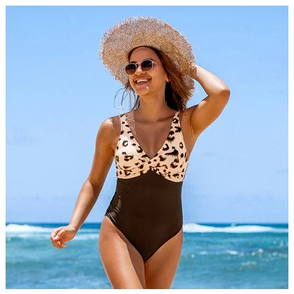 Women Sexy V-neck Padded Cups Beach Wear
