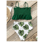 High-waist Tankini Two Pieces Bikini Swimsuits