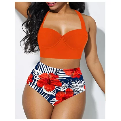 New Women's Sexy Push Up High Waist Bikini Set