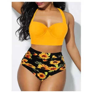 New Women's Sexy Push Up High Waist Bikini Set
