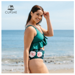Women Plus Size 2 Pieces High Waist Bikini Swimsuit