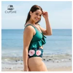 Women Plus Size 2 Pieces High Waist Bikini Swimsuit