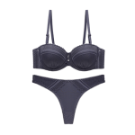 New Design Women's sexy thong bra & Panty set - Grey