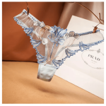 Sexy Ladies Transparent Lingerie Thong Sexy Panties - Blue