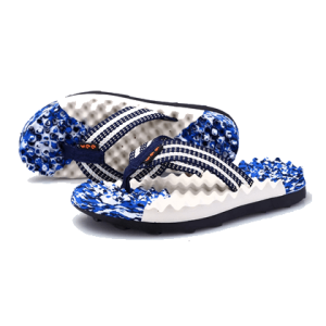 Men Massage Flip Flops Summer Beach Slippers - Blue