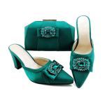 Hot Italian Design Nigerian Women Shoes & Bag - Green