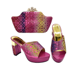 Decorated Women Party Shoes and Bag Set - Futchia