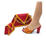 New Fashion Italian Shoes With Matching Bag - Red