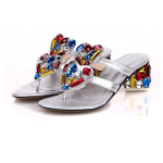 Women Elegant new style Thick Heel Sandals - Silver