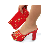 Hot Selling Lady's Shoes and Bags To Match Set - Red