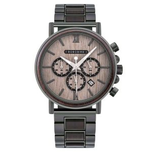 Men's Wooden Stainless Steel Wrist Watches - T50-2