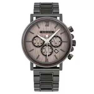Men's Wooden Stainless Steel Wrist Watches - T50-2