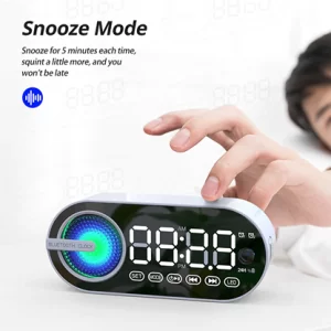 Bluetooth Speaker with FM Radio TF Card & Alarm Clock