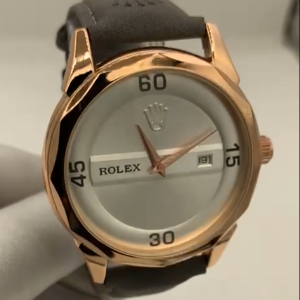 Unique Design Rolex Leather Wristwatch