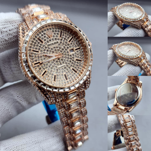 Rolex Iced Out Chain Strap Wristwatch