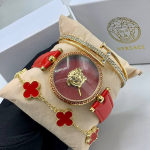 Elegant Women Versace Wristwatch Set