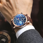 Chenxi Leather Wristwatch with Date