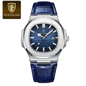 Poedegar Leather Patek Design Wristwatch