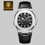 Poedegar Leather Patek Design Wristwatch